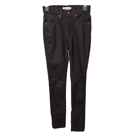 New MADEWELL Women's Black Frost Stretch Tall 10" High-Rise Skinny Jeans Size 24 - Picture 4 of 9